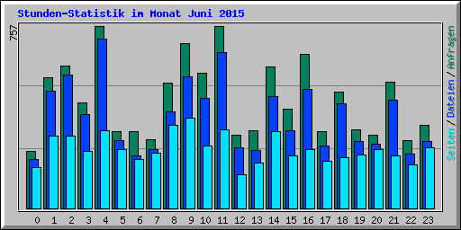 Stunden-Statistik im Monat Juni 2015