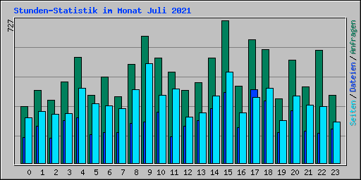 Stunden-Statistik im Monat Juli 2021