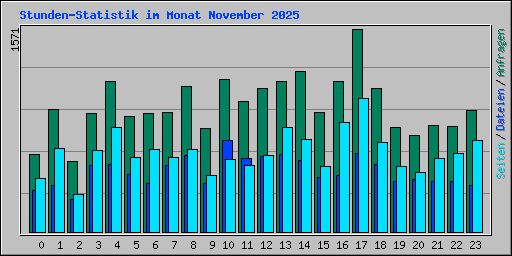 Stunden-Statistik im Monat November 2025
